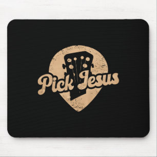 Gitarrenplättchen Jesus Musik Pastor Frohe Ostern  Mousepad