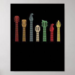 Gitarrenplektrum-Geschenk für Gitarristen Retro Vi Poster