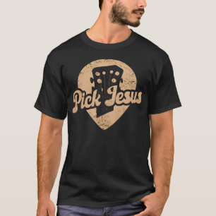 Gitarrenplektrum Jesus Musik Pastor Frohe Ostern T T-Shirt