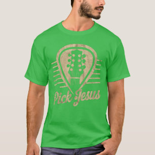 Gitarrenplektrum Jesus Musik Pastor Frohe Ostern T T-Shirt