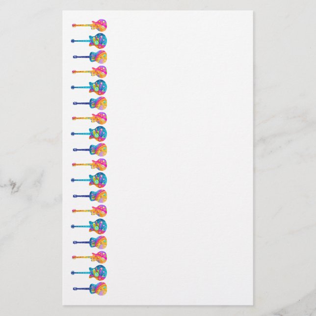 Gitarrenreflektionen Briefpapier (Vorderseite)