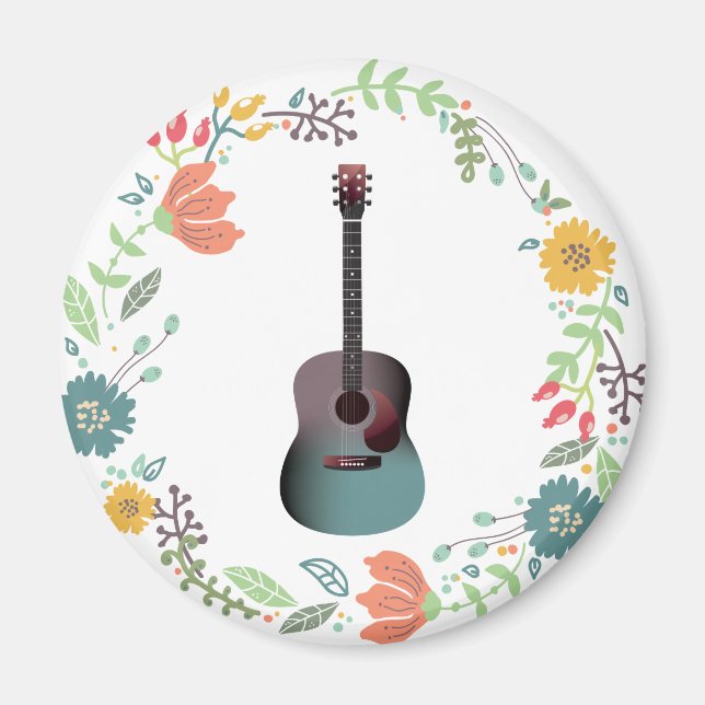 Gitarrenring Blume Magnet (Vorne)