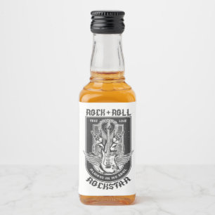 Gitarrenrock-Design Alkoholflaschenetikett