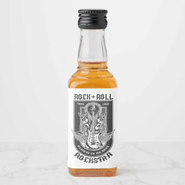 Gitarrenrock-Design Alkoholflaschenetikett