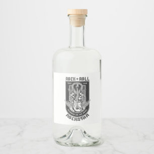 Gitarrenrock-Design Alkoholflaschenetikett