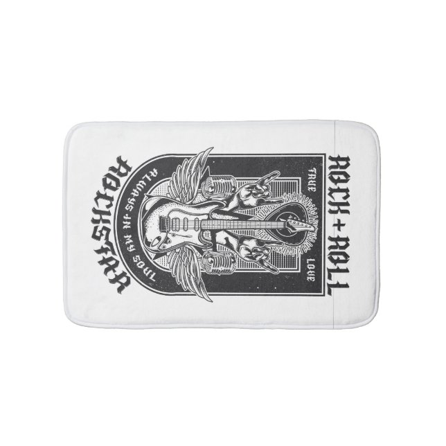 Gitarrenrock-Design Badematte (Vorderseite)