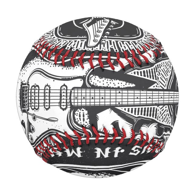 Gitarrenrock-Design Baseball (Vorderseite)