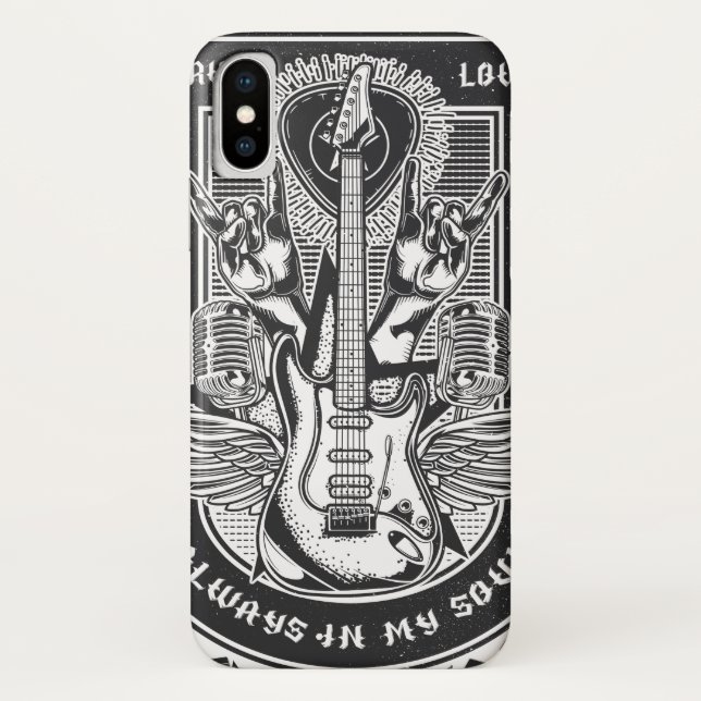 Gitarrenrock-Design Case-Mate iPhone Hülle (Rückseite)