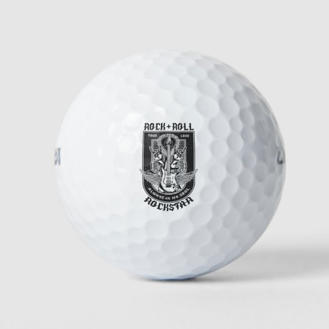 Gitarrenrock-Design Golfball (Vorderseite)