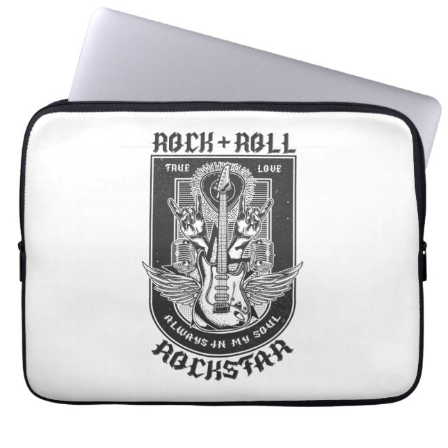 Gitarrenrock-Design Laptopschutzhülle (Vorderseite)