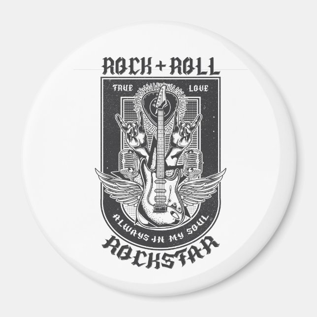 Gitarrenrock-Design Magnet (Vorne)