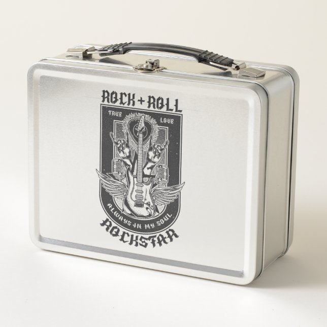 Gitarrenrock-Design Metall Brotdose (Vorderseite)