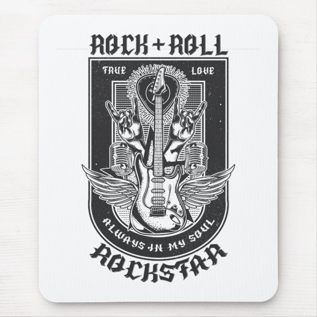 Gitarrenrock-Design Mousepad (Vorne)