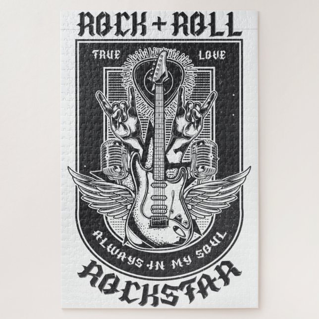 Gitarrenrock-Design Puzzle (Vertikal)