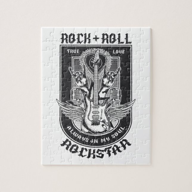 Gitarrenrock-Design Puzzle (Vertikal)