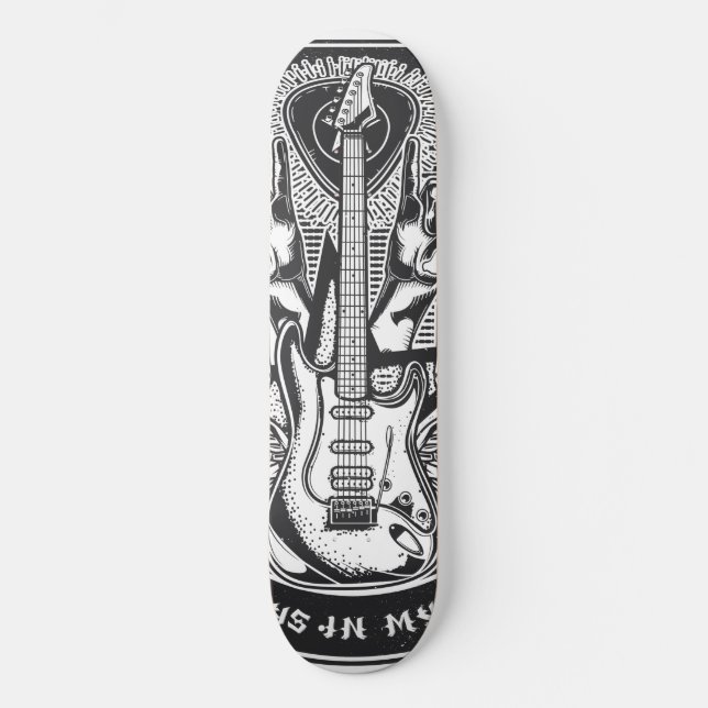 Gitarrenrock-Design Skateboard (Vorderseite)