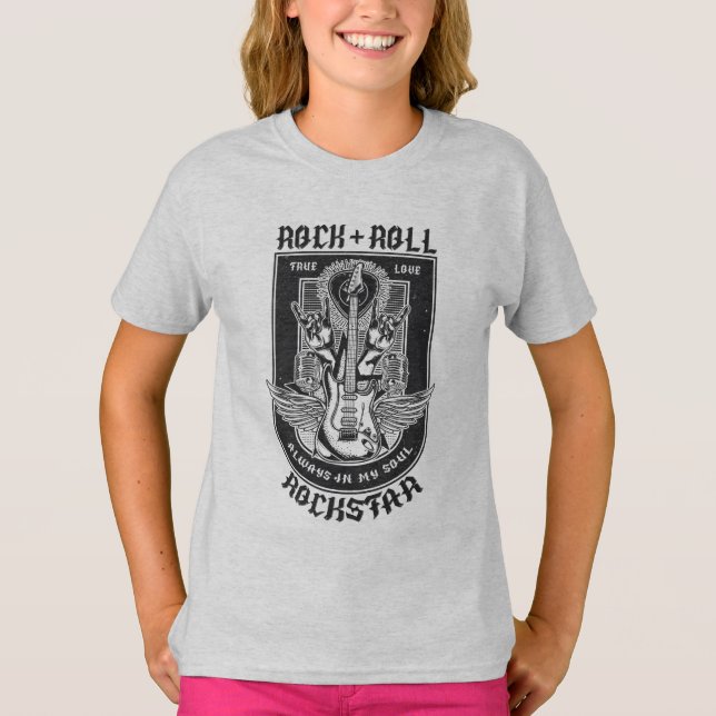 Gitarrenrock-Design T-Shirt (Vorderseite)