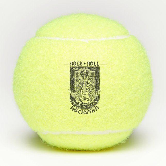Gitarrenrock-Design Tennisbälle (Vorderseite)