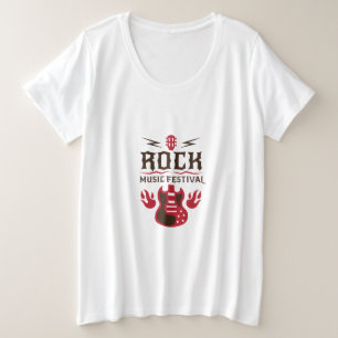 Gitarrenrockfestival T - Shirt der Frau