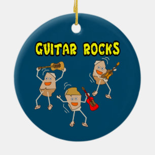 Gitarrenrocks Keramik Ornament