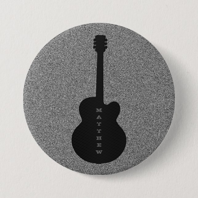 Gitarrenschaltfläche gestrichen, schwarz button (Vorderseite)
