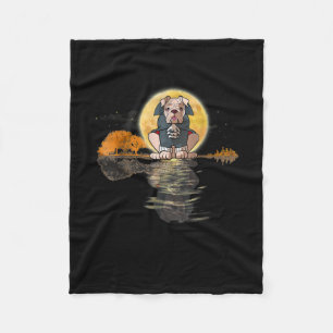 Gitarrensee Halloween Beängstigender englischer Bu Fleecedecke