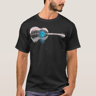 Gitarrensee Schatten Gitarristen Musiker Akustik G T-Shirt