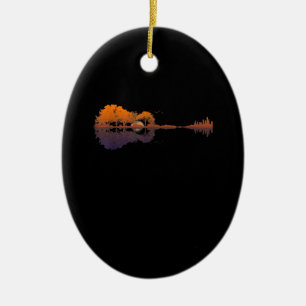 Gitarrensee Schatten Liebe Gitarre Geschenk Musikl Keramik Ornament