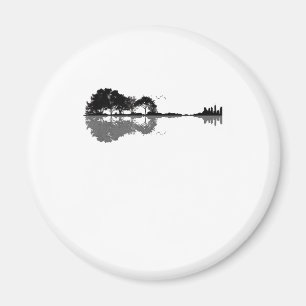 Gitarrensee Schatten Liebe Gitarre Geschenk Musikl Magnet