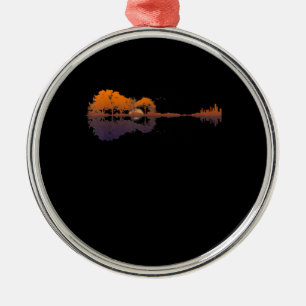 Gitarrensee Schatten Liebe Gitarre Geschenk Musikl Ornament Aus Metall