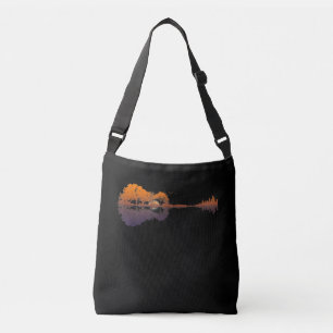 Gitarrensee Schatten Liebe Gitarre Geschenk Musikl Tragetaschen Mit Langen Trägern