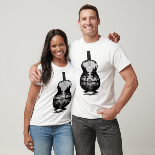 Gitarrensee Schatten Liebe Gitarrenmusiker T-Shirt