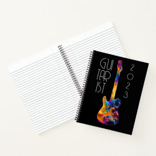 GITARRENSPIELER 2023 BUNTE GITARRENBAND GESCHENK NOTIZBUCH