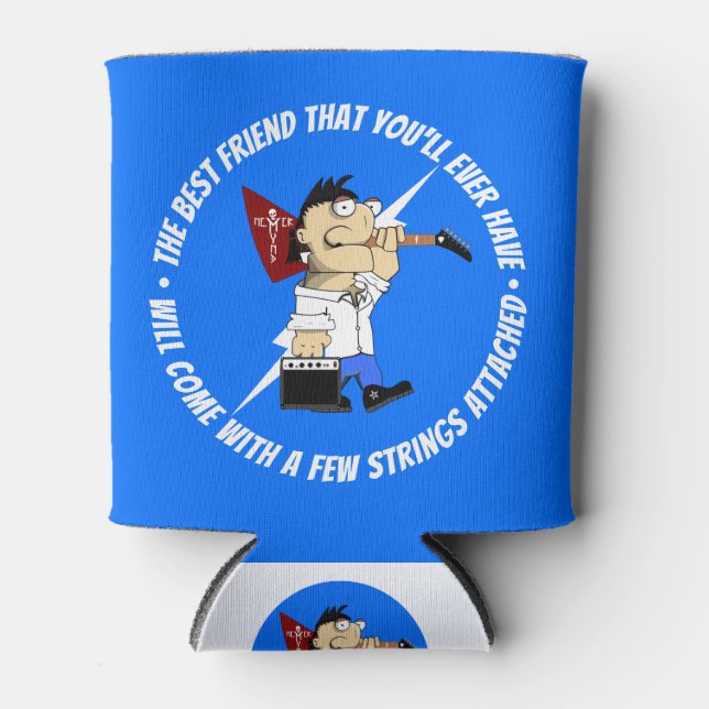 Gitarrenspieler Die besten Freunde auf der Straße  Dosenkühler (Vorderseite)