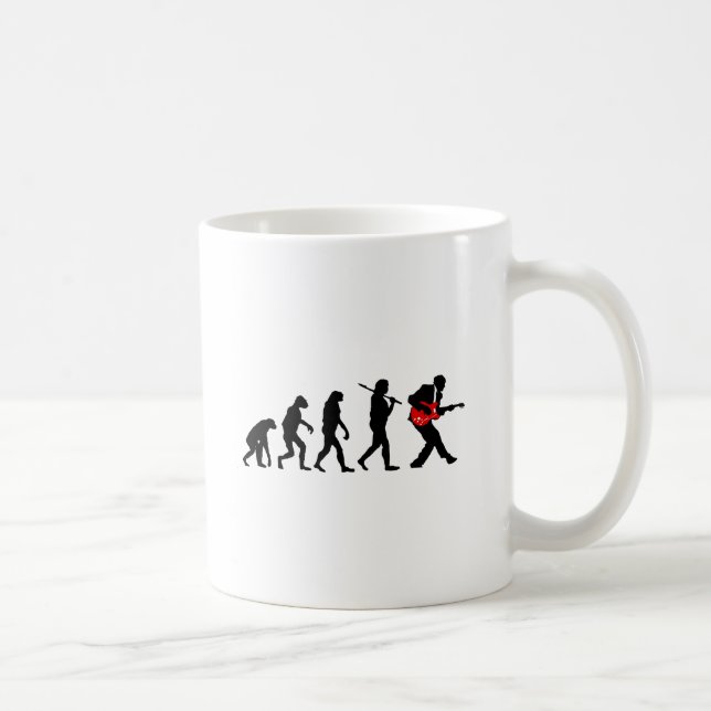 Gitarrenspieler-Evolution Kaffeetasse (Rechts)