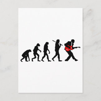Gitarrenspieler-Evolution Postkarte