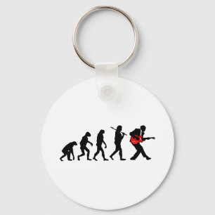 Gitarrenspieler-Evolution Schlüsselanhänger