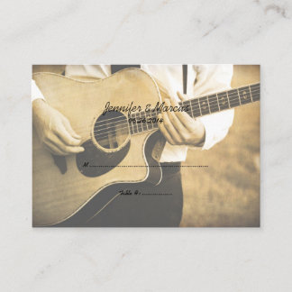Gitarrenspieler Hochzeitskarte Platzkarte