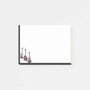 Gitarrenspieler Musikermusik Musik Post-it-Notizen Post-it Klebezettel