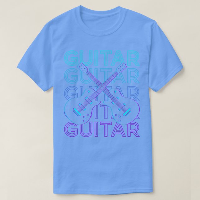 Gitarrenspieler Retro553 T-Shirt (Design vorne)