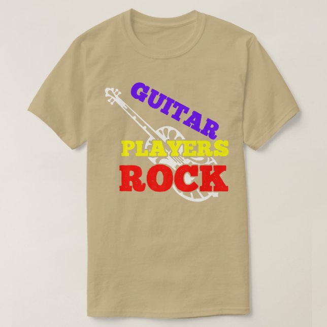 Gitarrenspieler Rock Gitarren Musik Lover Band Ret T-Shirt (Design vorne)