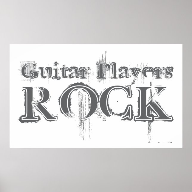 Gitarrenspieler Rock Poster (Vorne)
