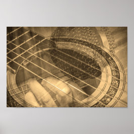 Gitarrenspieler-Sängerkollektion Poster