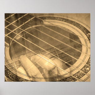 Gitarrenspieler-Sängerkollektion Poster