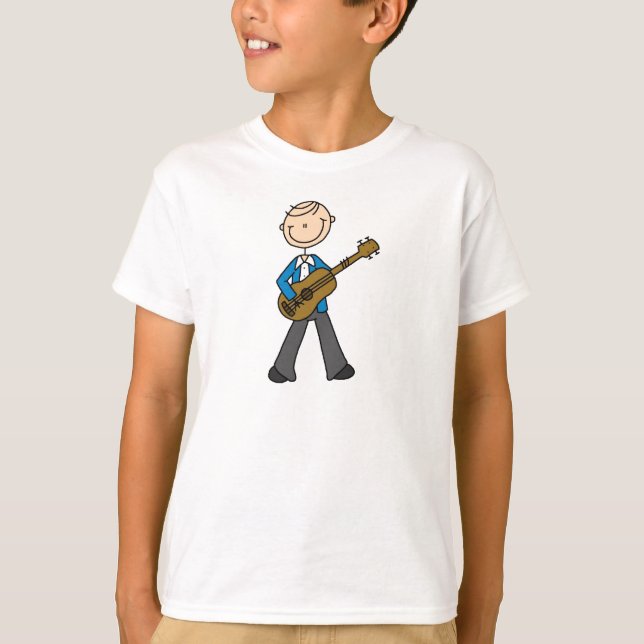 Gitarrenspieler Strichmännchen Shirt (Vorderseite)