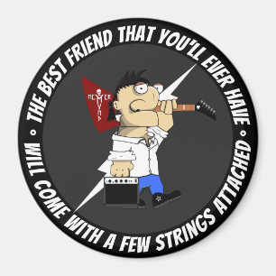 Gitarrenspieler unterwegs wieder Bestes Comic Magnet