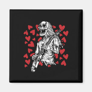 Gitarrenspieler Valentinstag Cool Rock Musician Magnet
