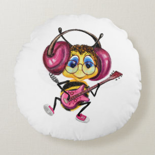 Gitarrenspielerin Runde Kissen