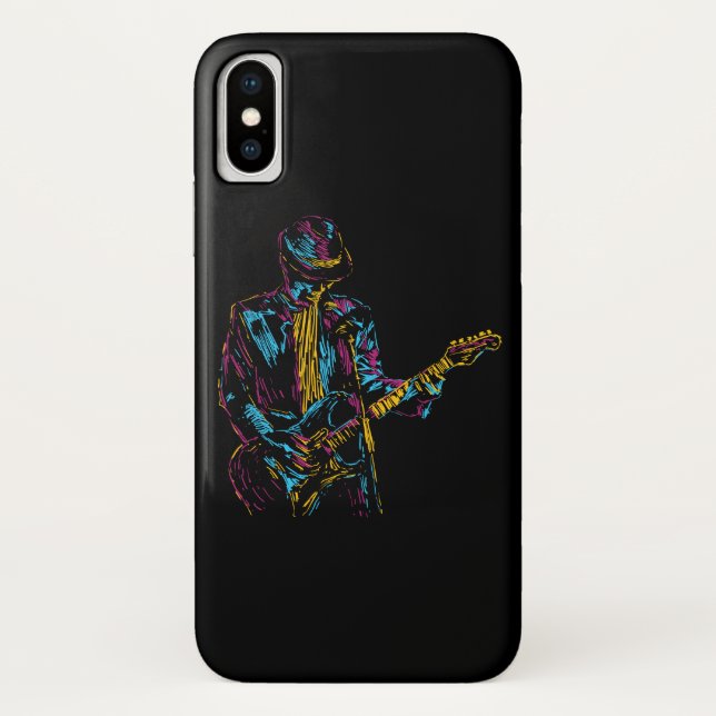 Gitarrenspielermusik Case-Mate iPhone Hülle (Rückseite)