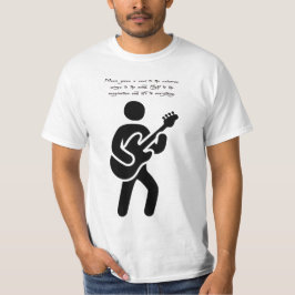 Gitarrenspielermusik zitiert Silhouette Art T-Shirt